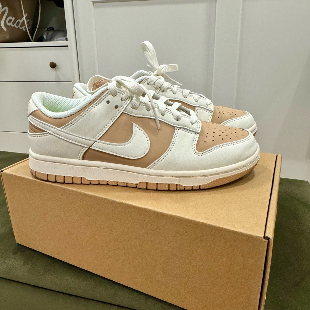 Tan and cream dunks